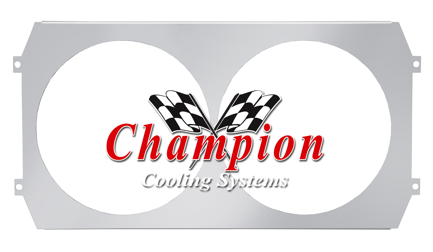 All Aluminum Fan Shroud Fits (2) 12" Fans for AE110, EC110, CC110, CC110CH, MC110