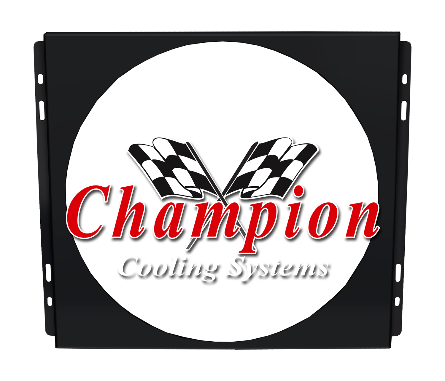 All Aluminum Black Fan Shroud Fits Single 16" Fan for AE251, AE259, EC251, EC259, CC251B, CC251B-CY, CC259B, CC6677, MC251, MC259