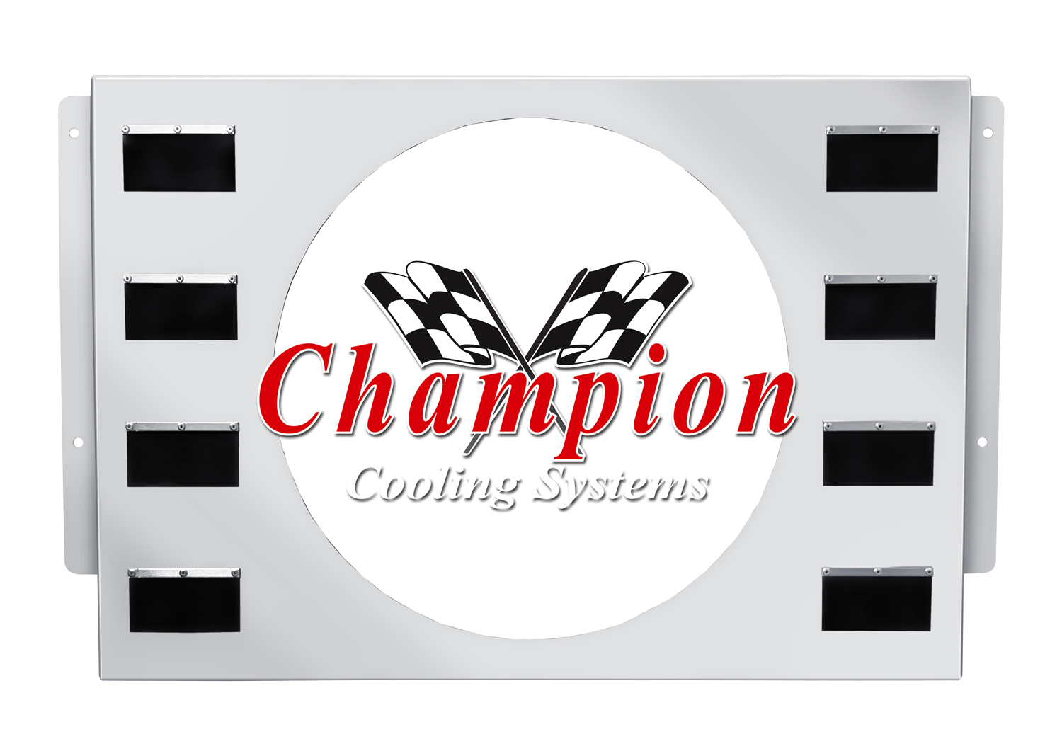 All Aluminum Fan Shroud w/ Flaps Fits Single 16" Fan for CC889, MC889