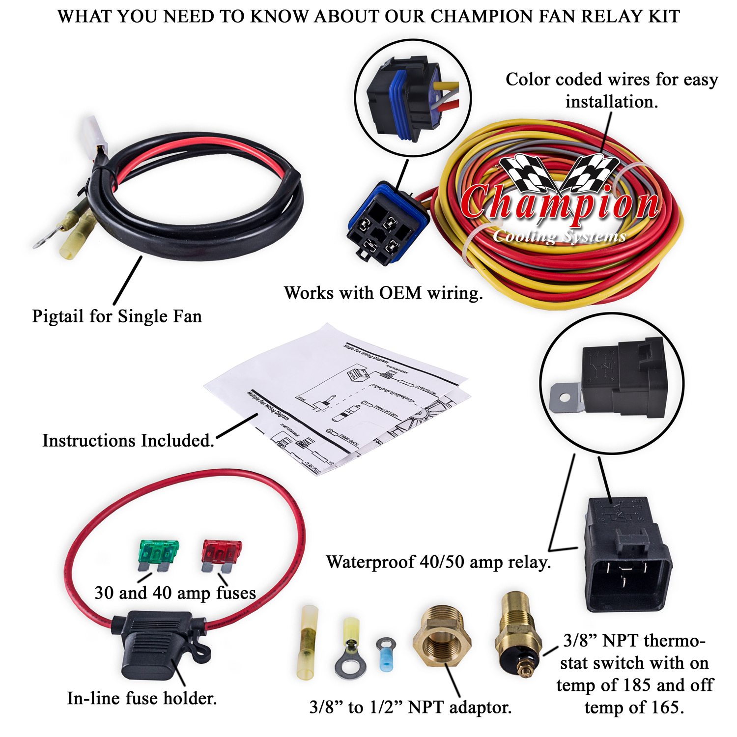 Single Fan Relay Kit