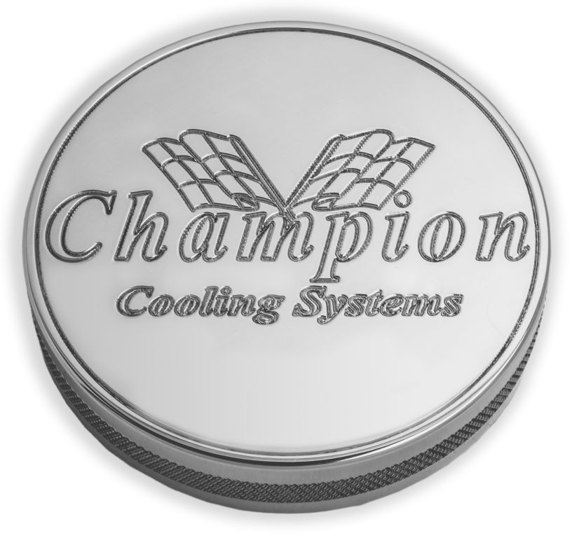 Billet-Smooth edge Radiator Cap