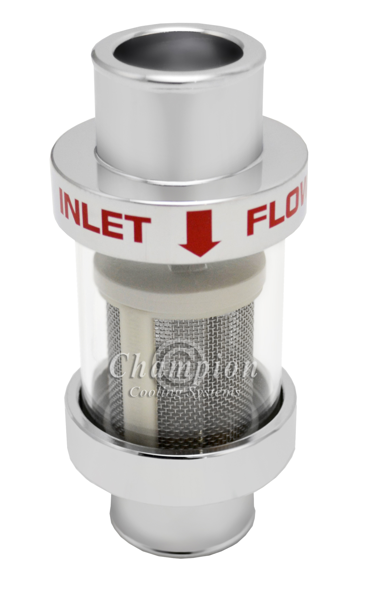 Inlet 1 1/2" hose filter - Chrome