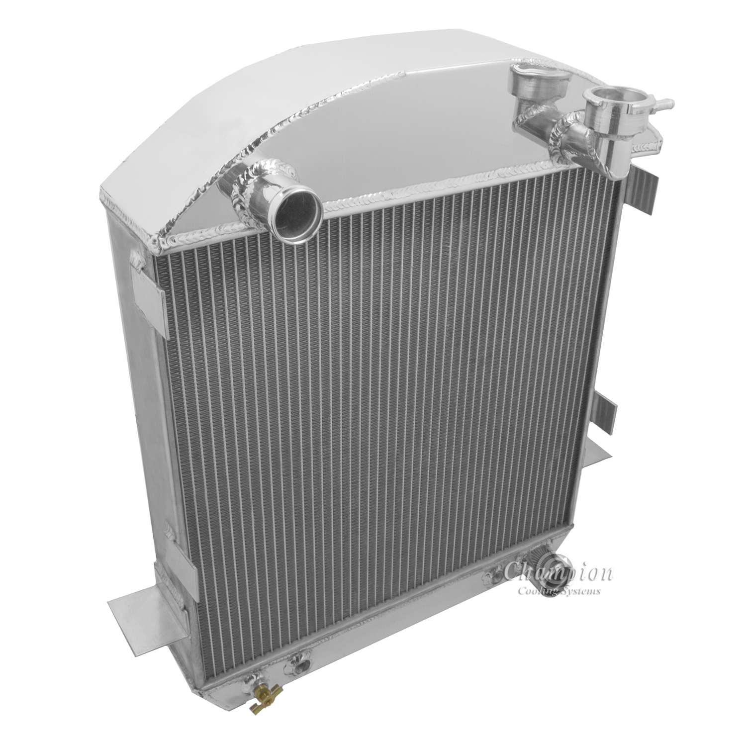 24-27 T-Bucket with Chevy configuration 2 row all aluminum radiator view 2