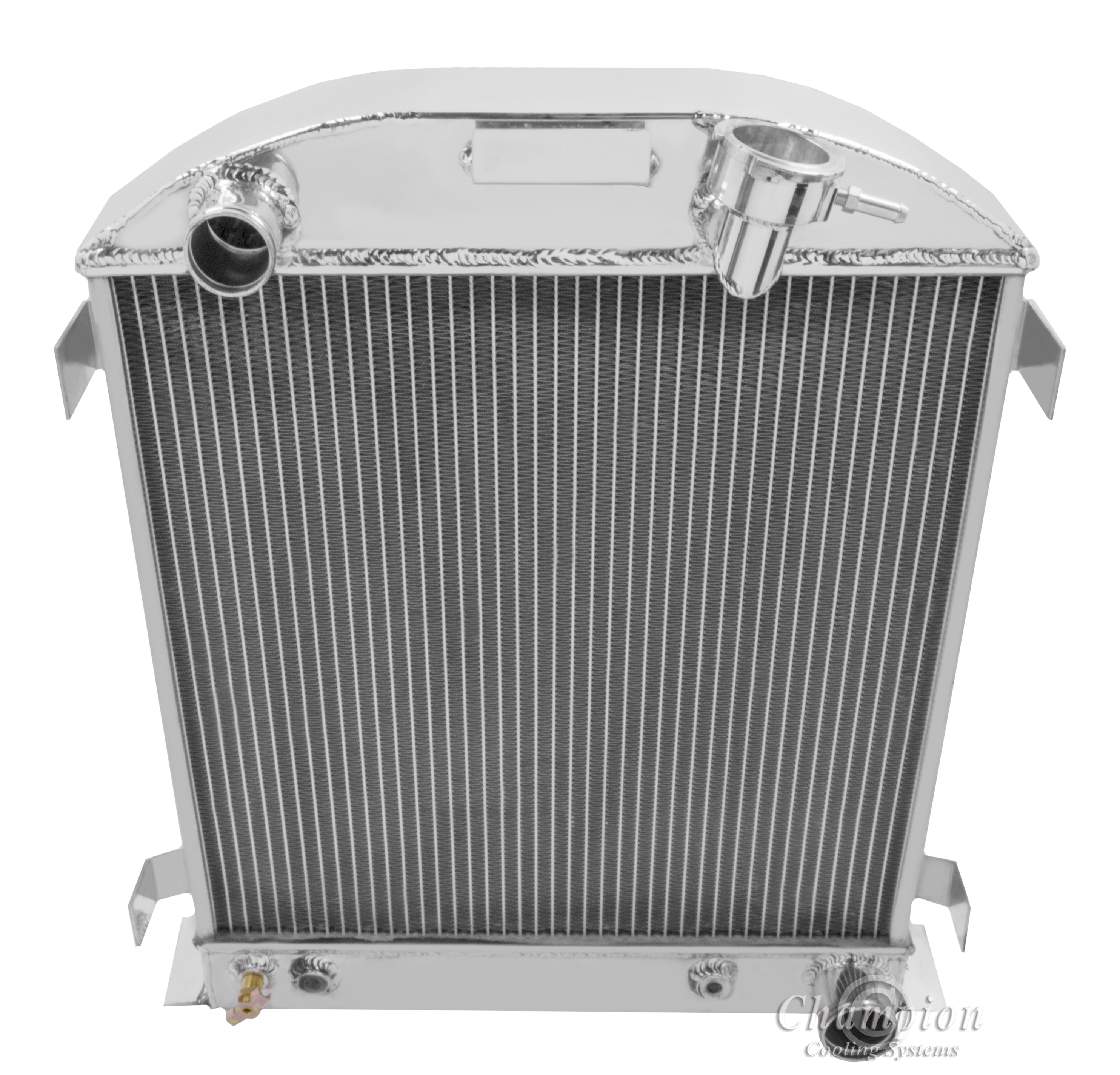 32 Ford with 3" Chop 2 Row all aluminum radiator with Chevy configuration