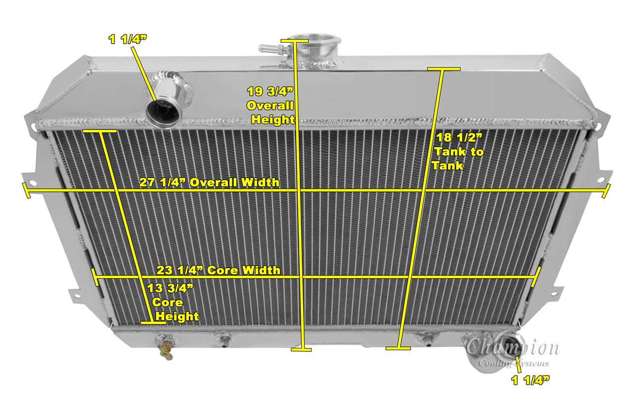 70-75 Datsun 240 and 260Z  2 row all aluminum radiator view 4