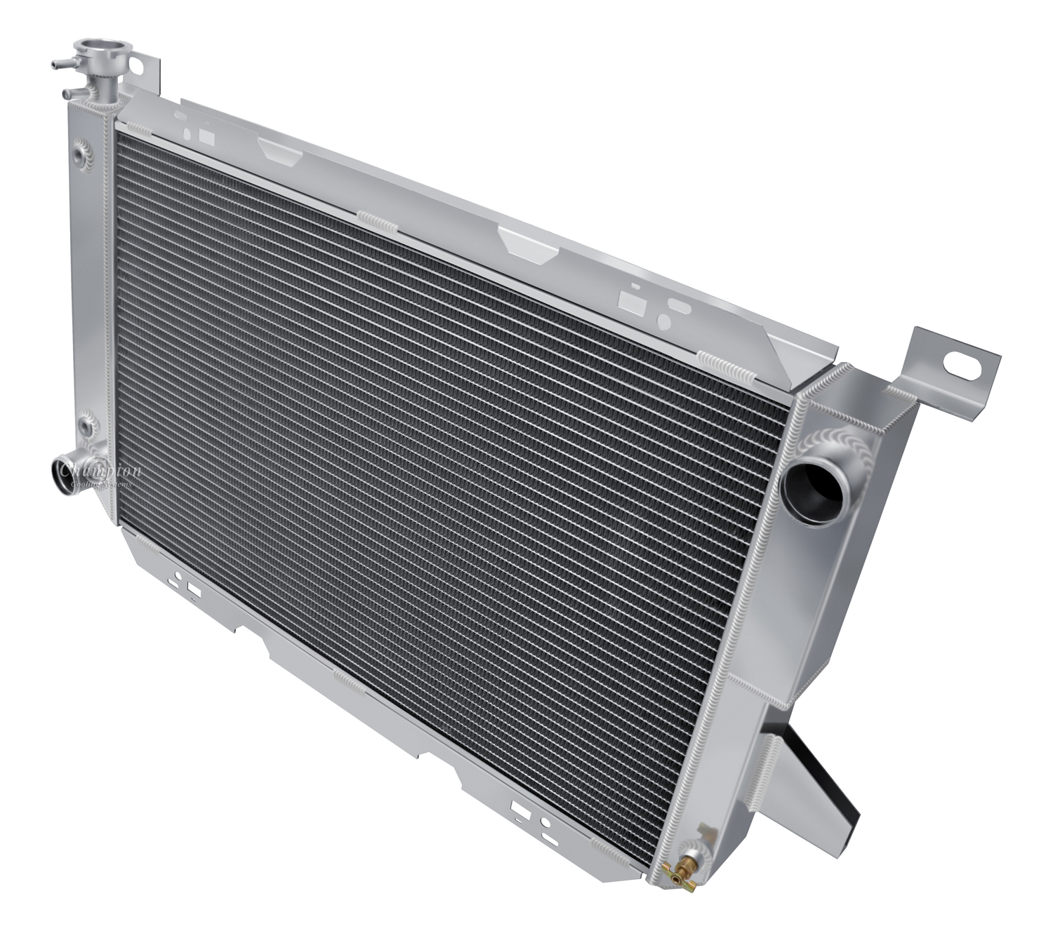 85-97 F-Series 2 row all aluminum radiator view 2