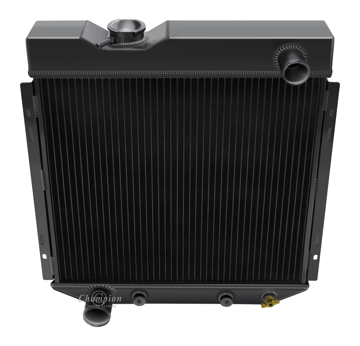 65-66 Ford Mustang 3 Row All Aluminum Radiator (Black Aluminum)