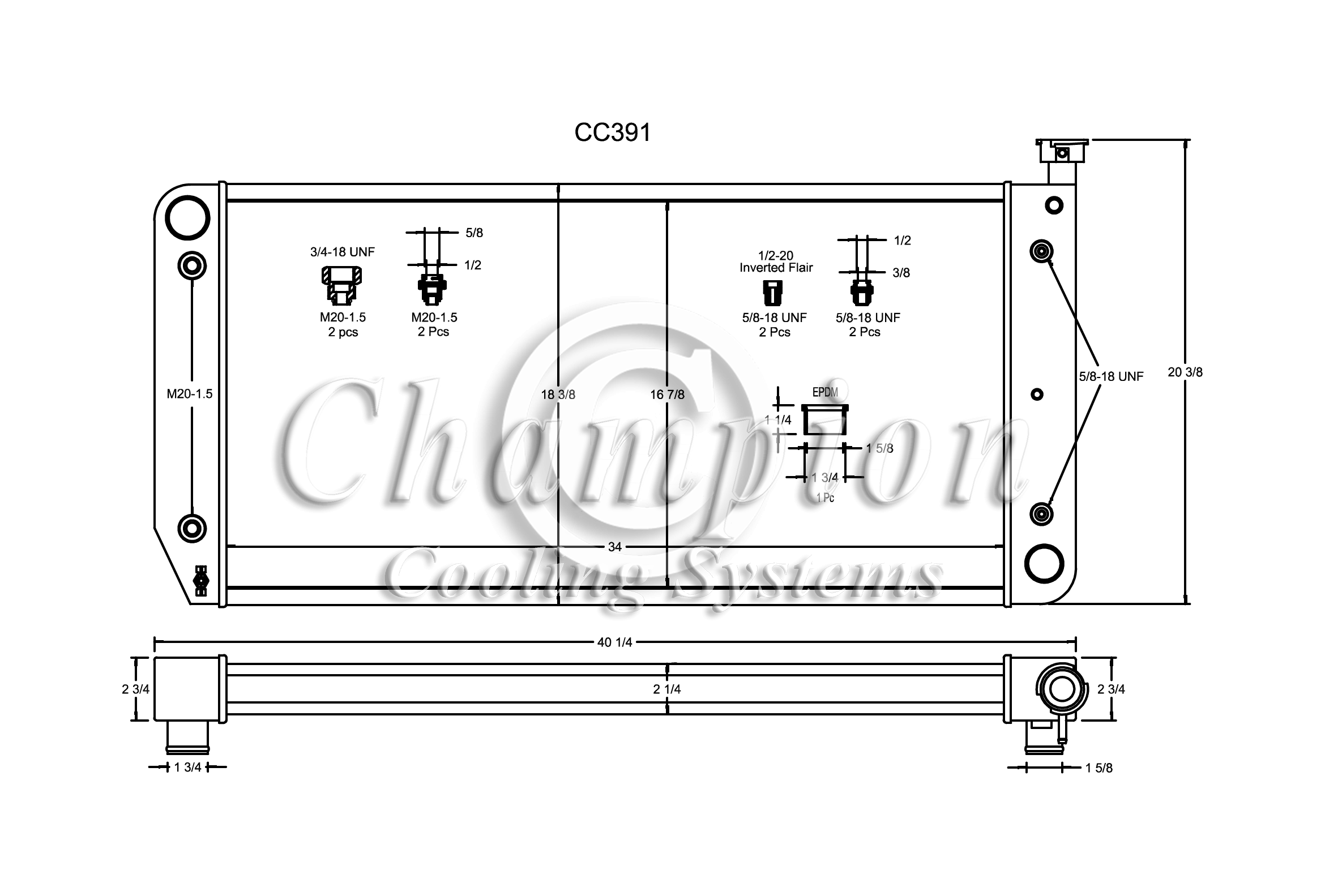 1988-1993 Chevy C/K Series Pickups 3 Row All Aluminum Radiator
