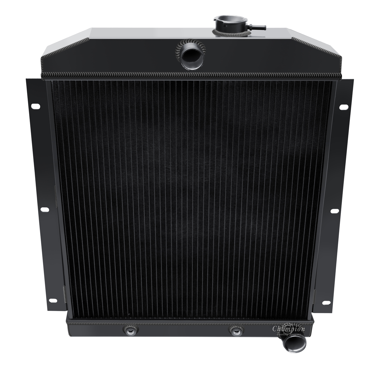 49-54 Chevy Truck 3 Row all aluminum radiator (Black Aluminum)