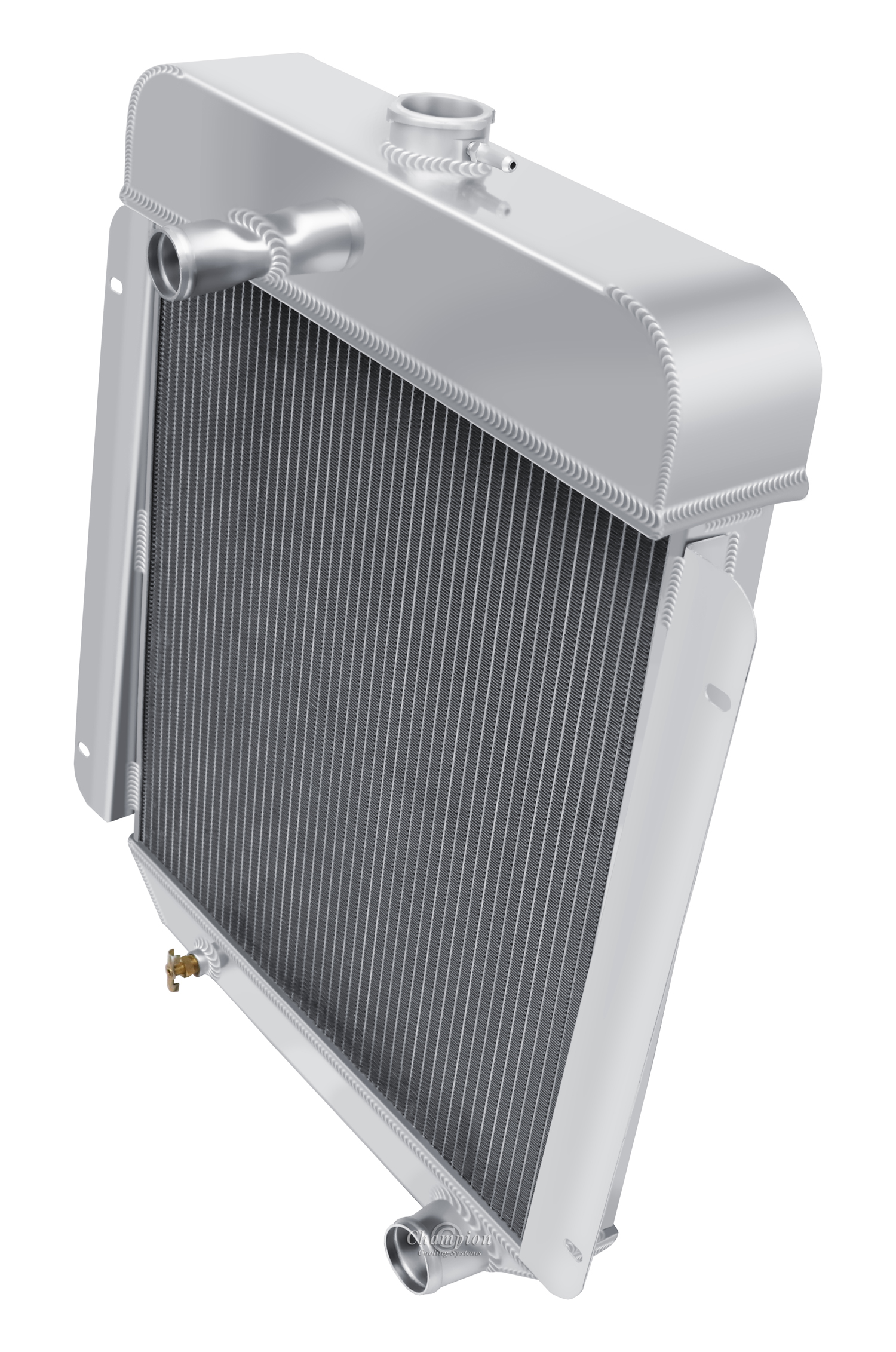 1954-1956 Ford (L6) 3 Row Aluminum Radiator view 2