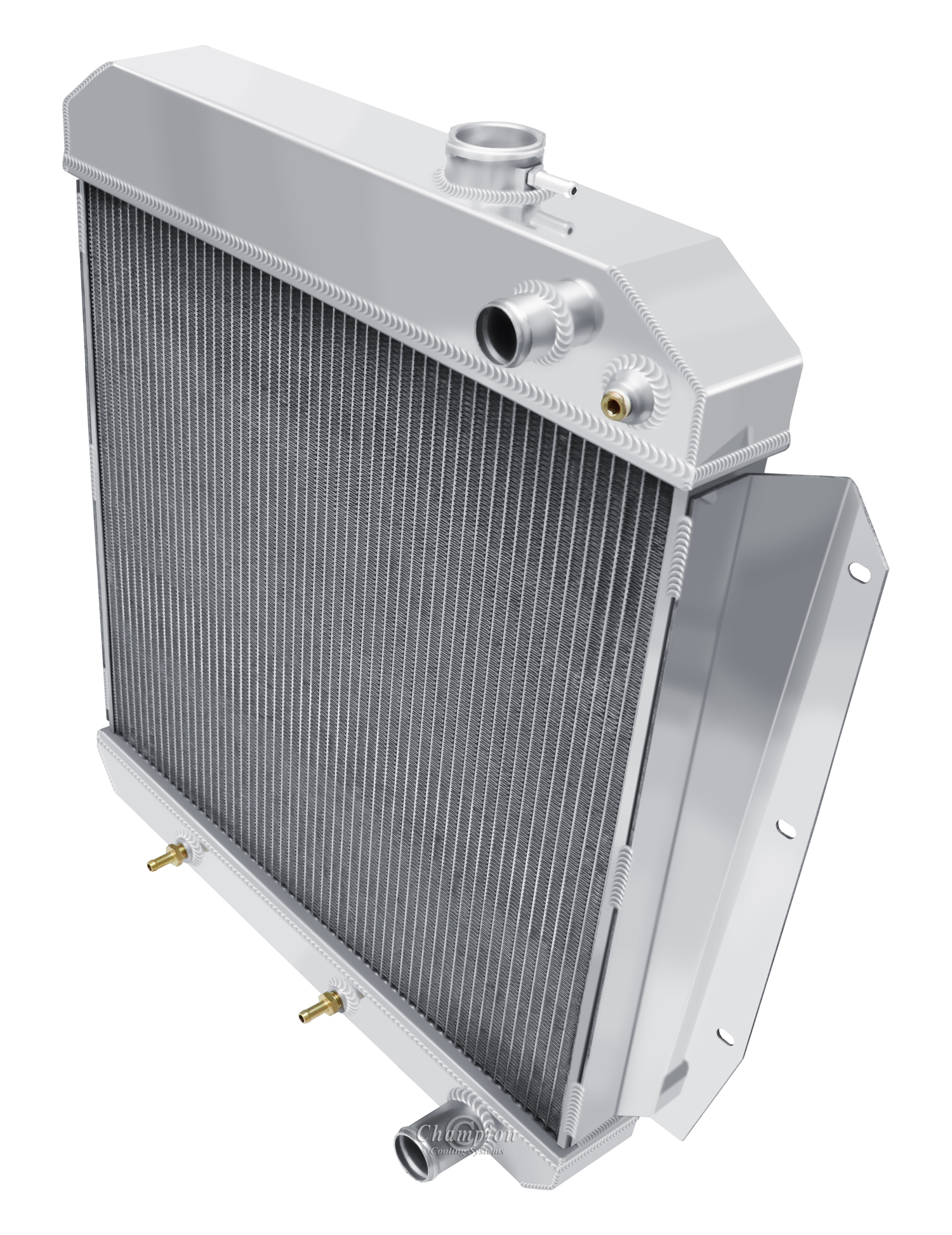 55-59 Chevy Pickup (Downflow LS Swap) 3 Row Aluminum Radiator view 2