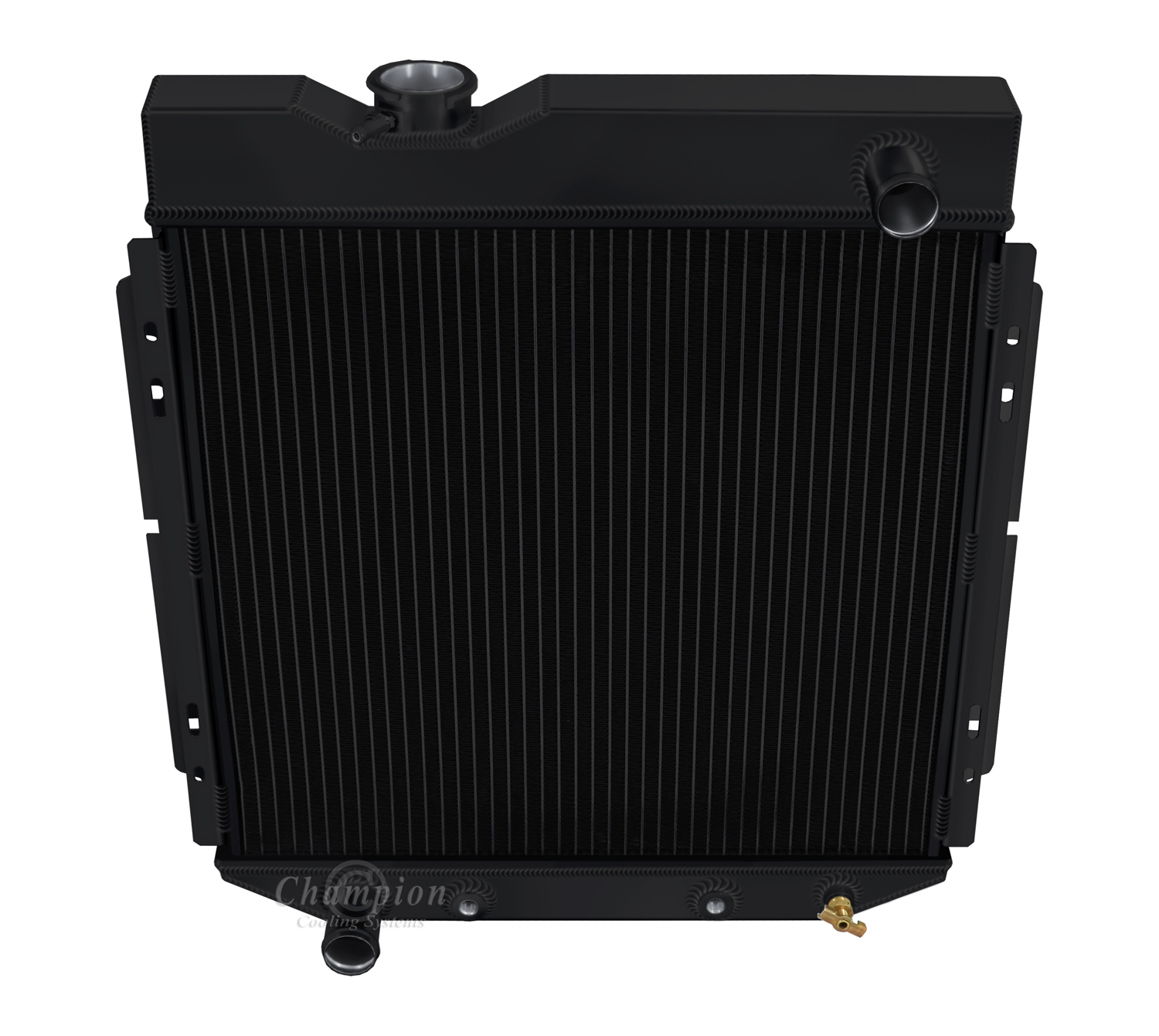 64.5-66 Ford Mustang (6-Cyl) 2 Row All Aluminum Radiator (Black Aluminum)