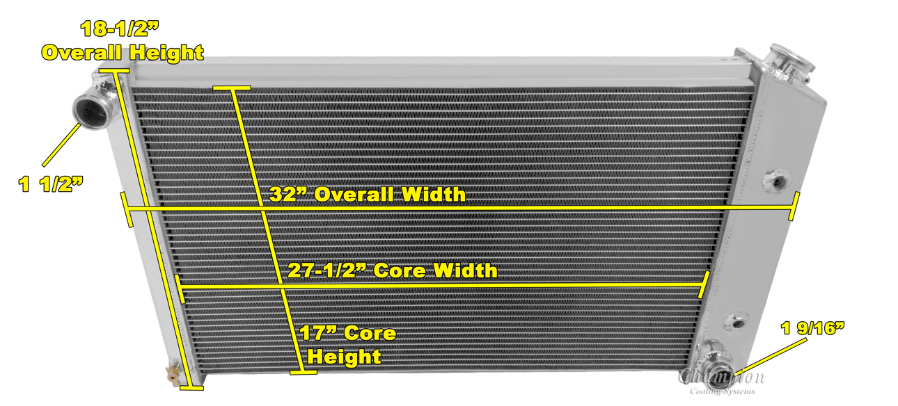 75-81 Firebird/Trans Am 4 row all aluminum radiator view 4